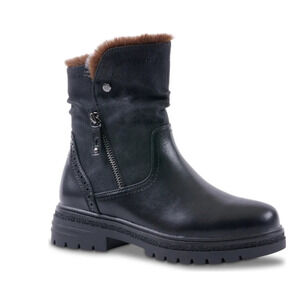 G.C. Shoes Boots Womens Size 6.5 Black Martin Faux Fur Lined Ankle Snow Boots